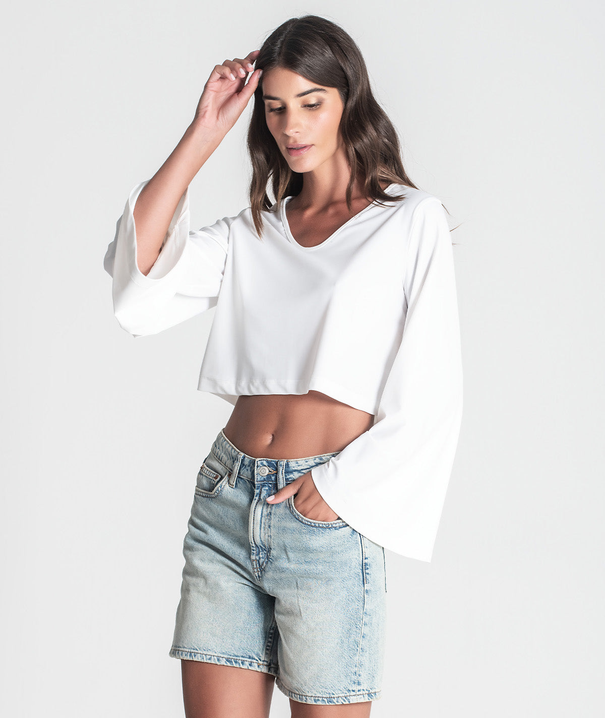Camisola decote em v 6363