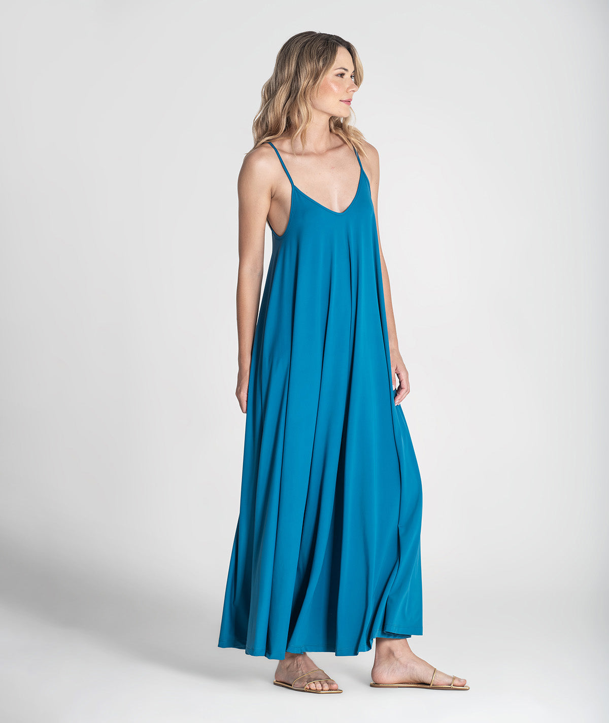 Vestido comprido com alças ajustáveis 6369