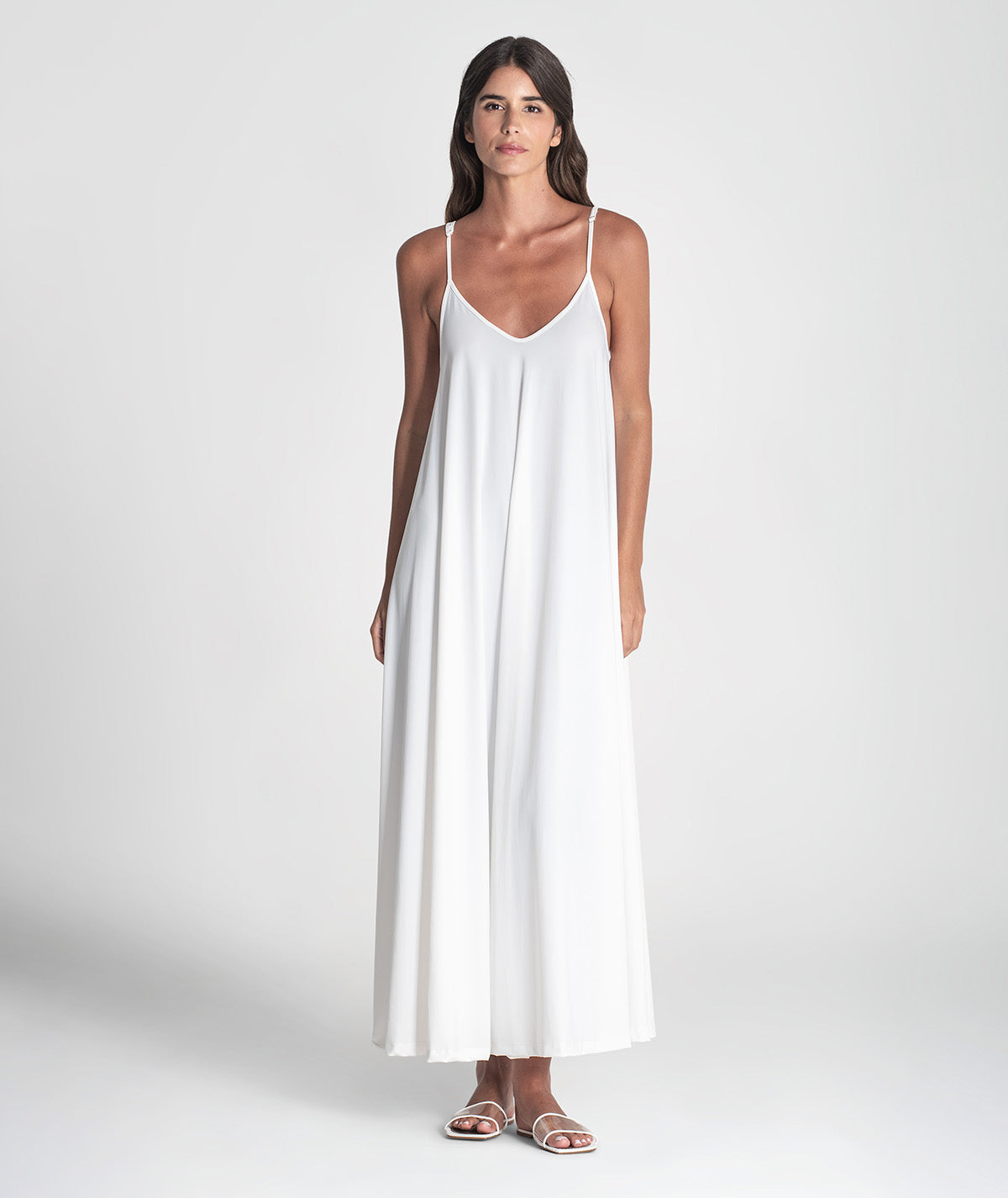 Vestido comprido com alças ajustáveis 6369