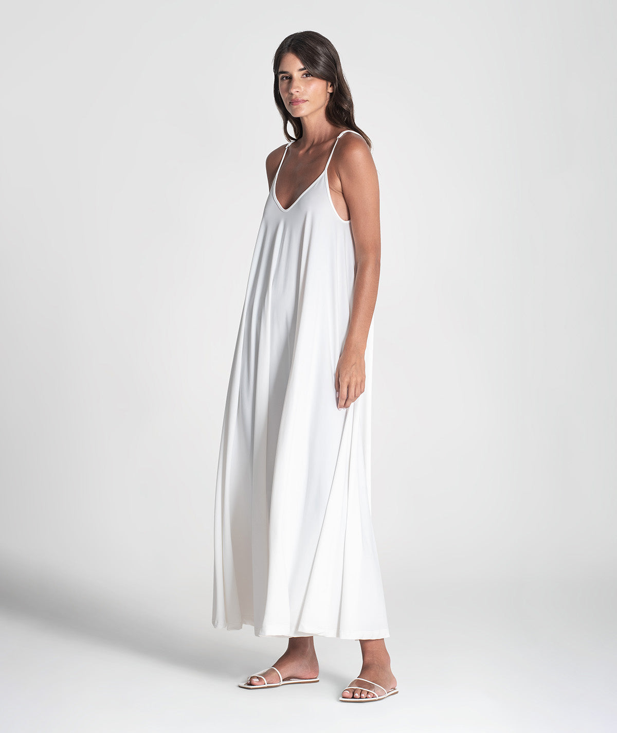 Vestido comprido com alças ajustáveis 6369