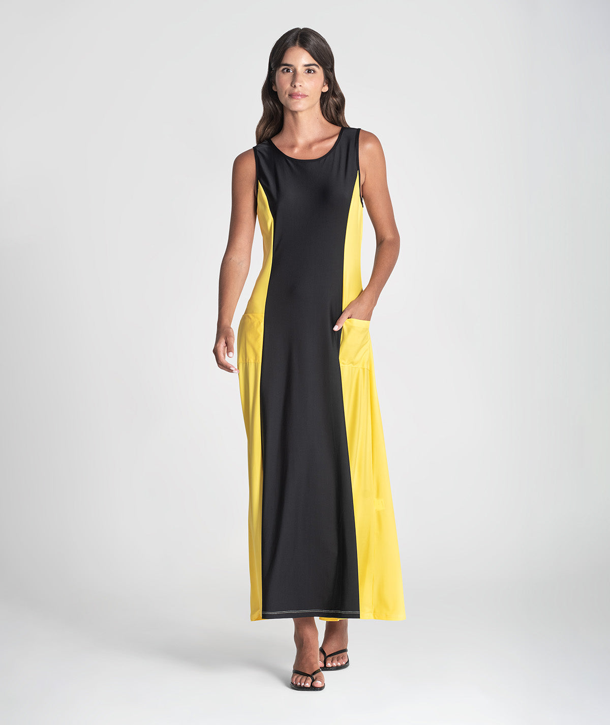 Vestido colorblock 6372