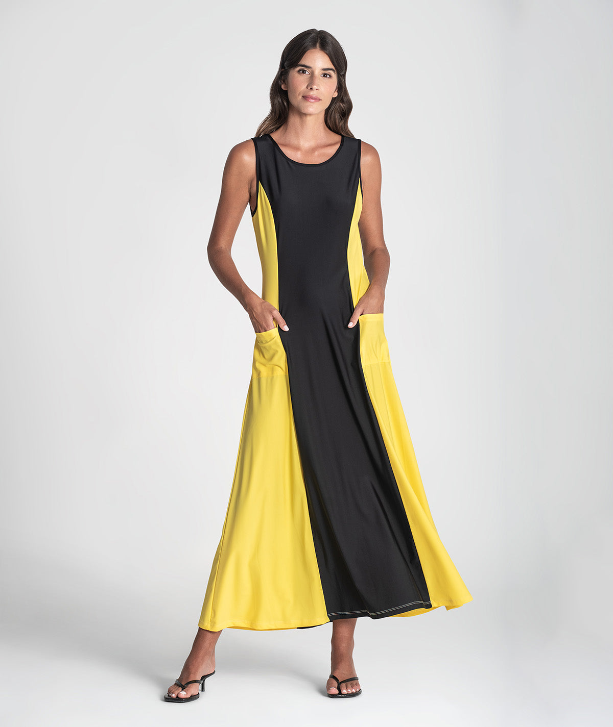 Vestido colorblock 6372