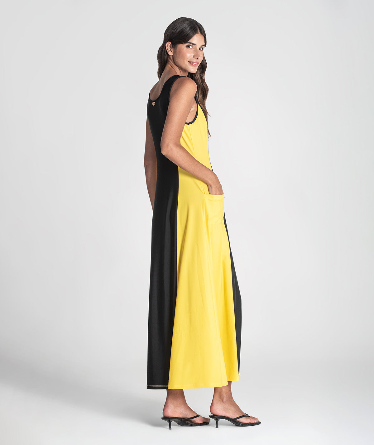 Vestido colorblock 6372