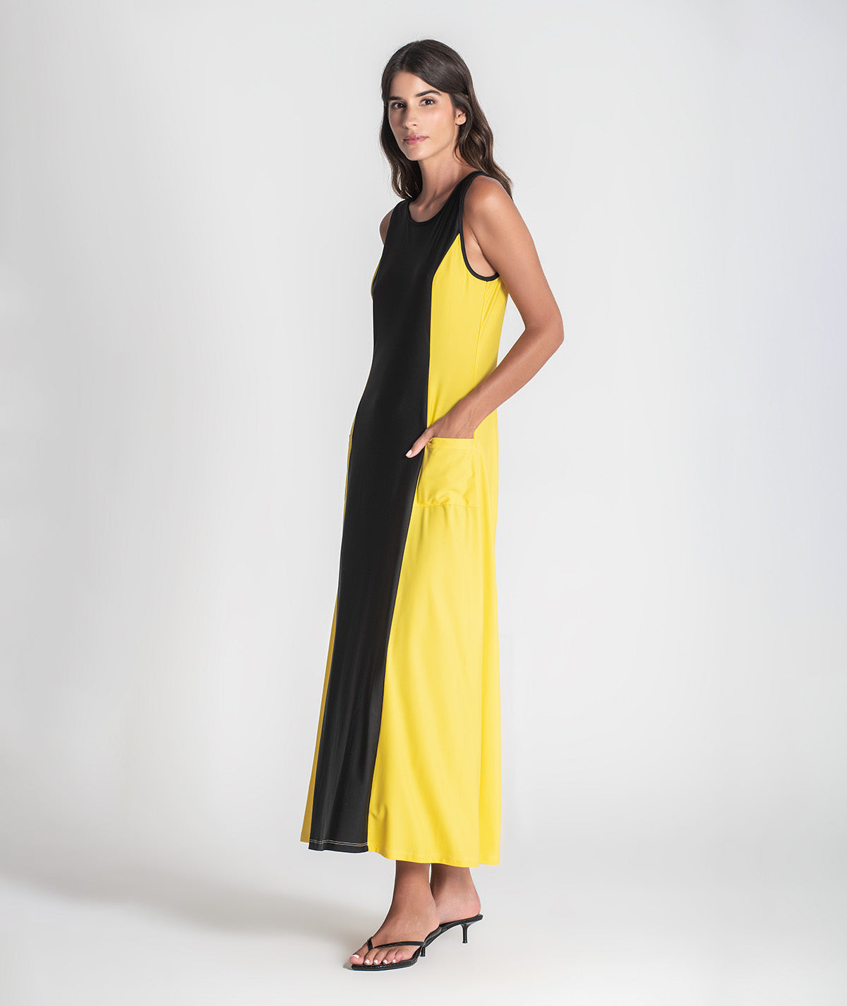 Vestido colorblock 6372