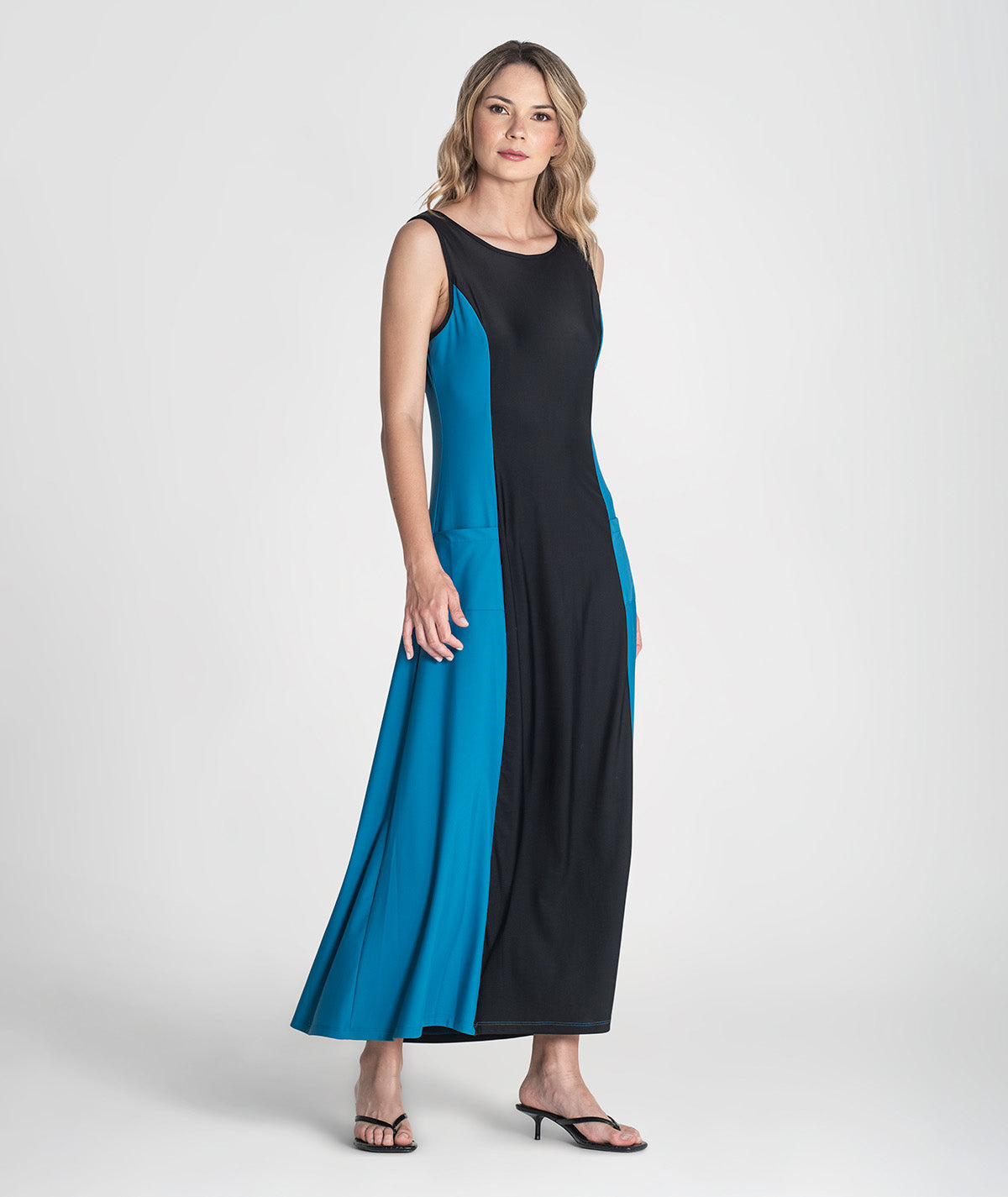 Vestido colorblock 6372