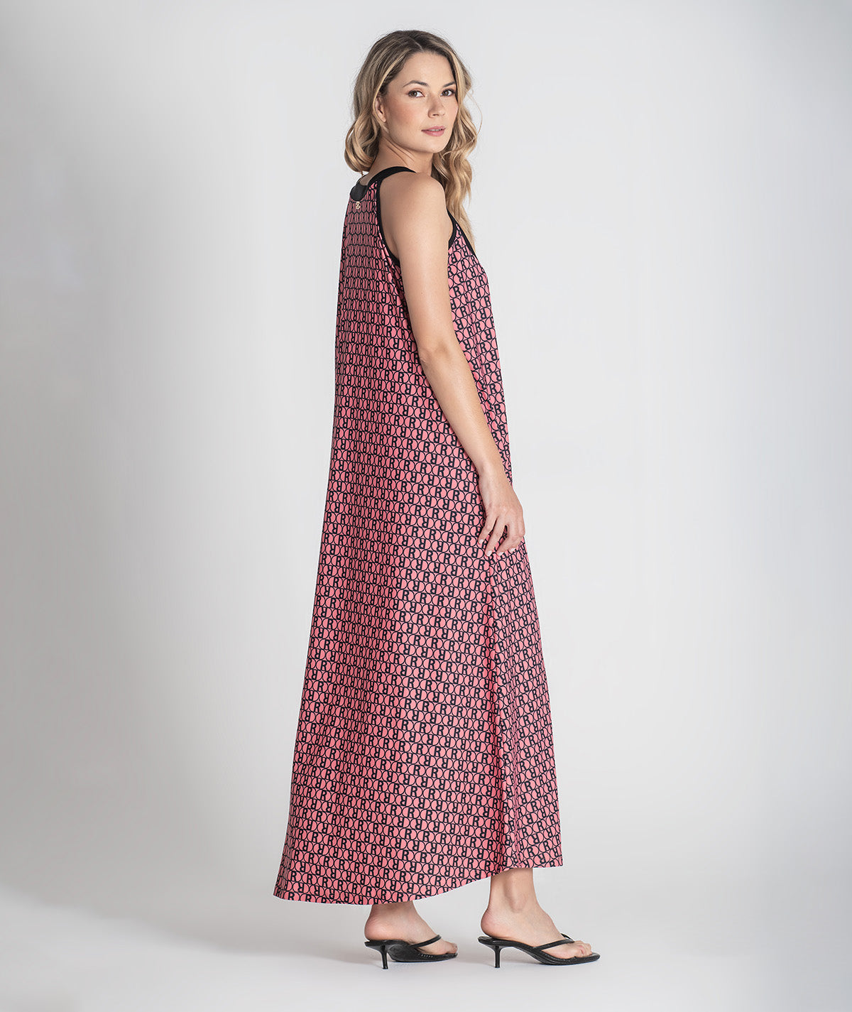 Vestido com contraste e padrão r 6376