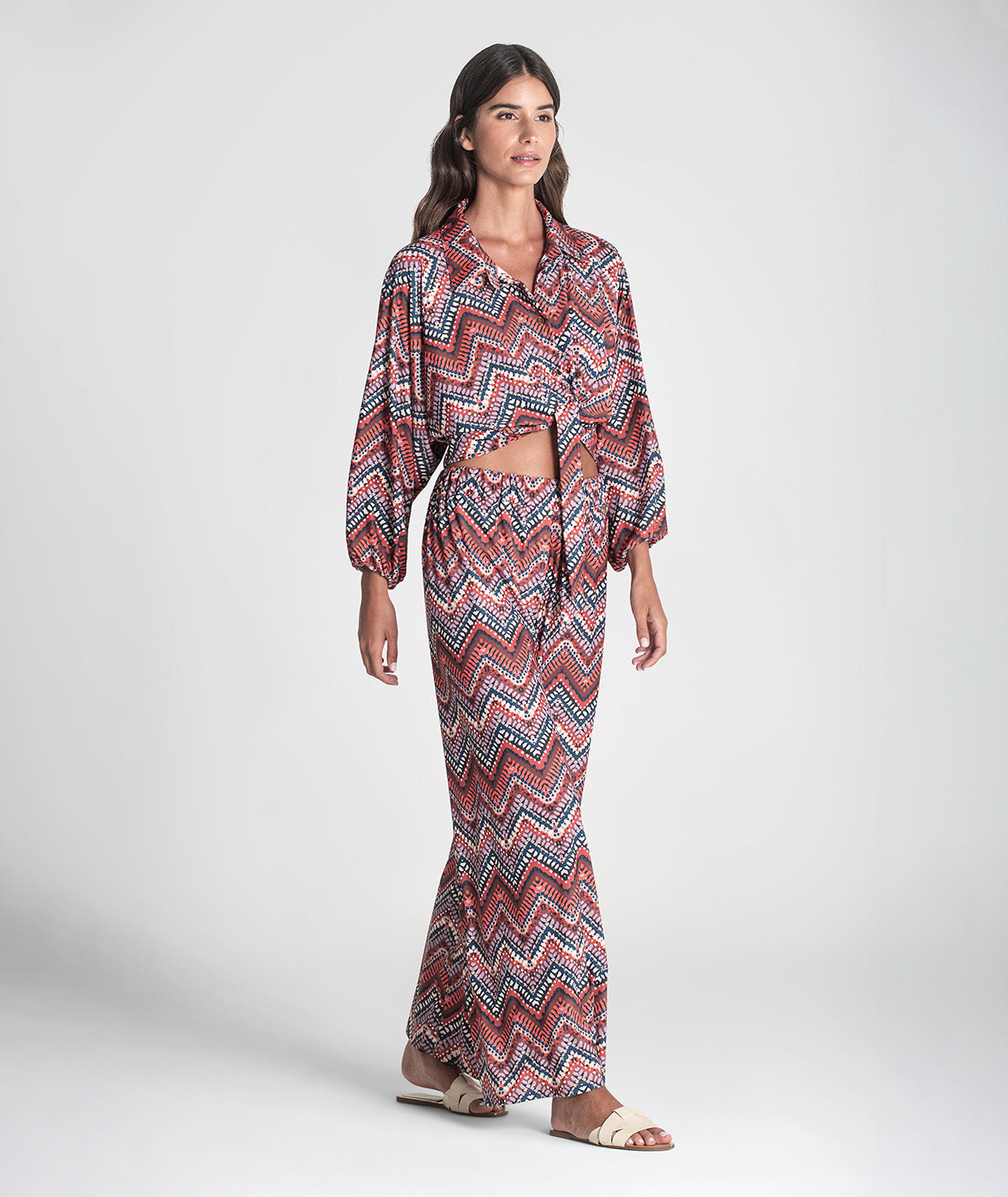 Calças com padrão étnico 6384