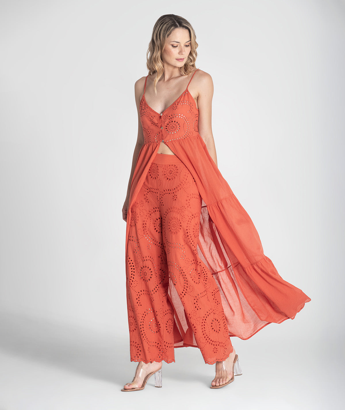 English embroidered trousers 6392