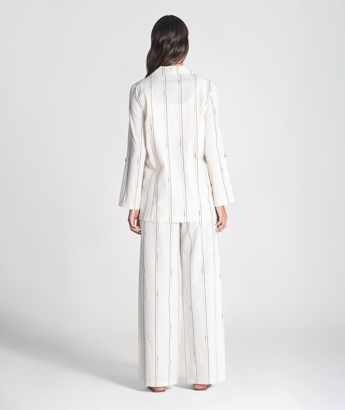 Blazer riscas com mangas ajustáveis 6396