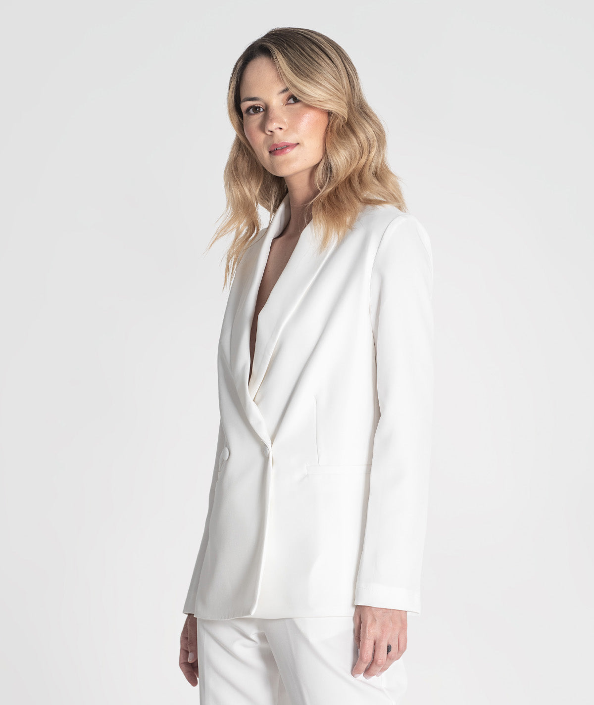 Blazer com botões e bolsos na frente 6405