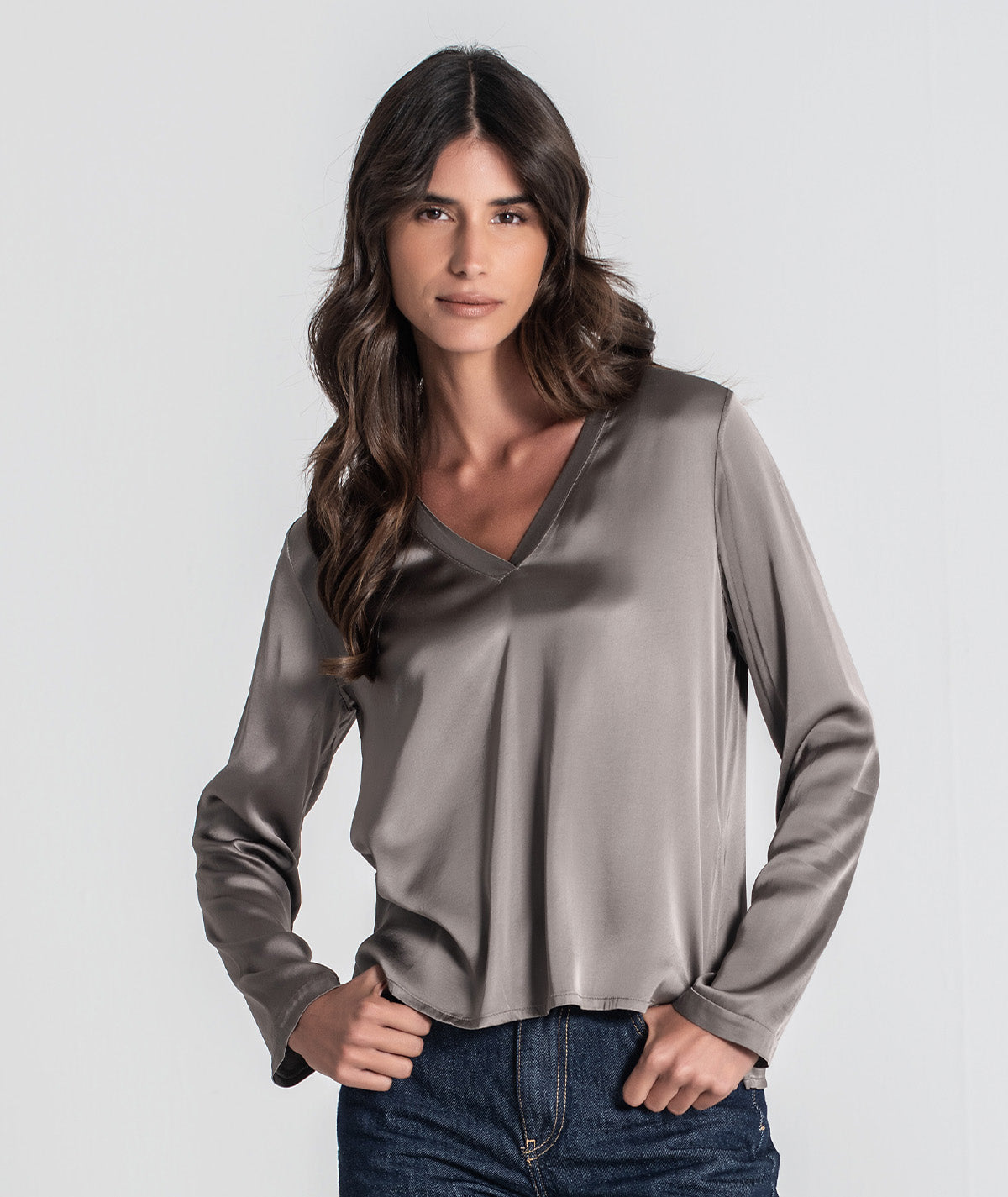 Blusa decote em v 6420