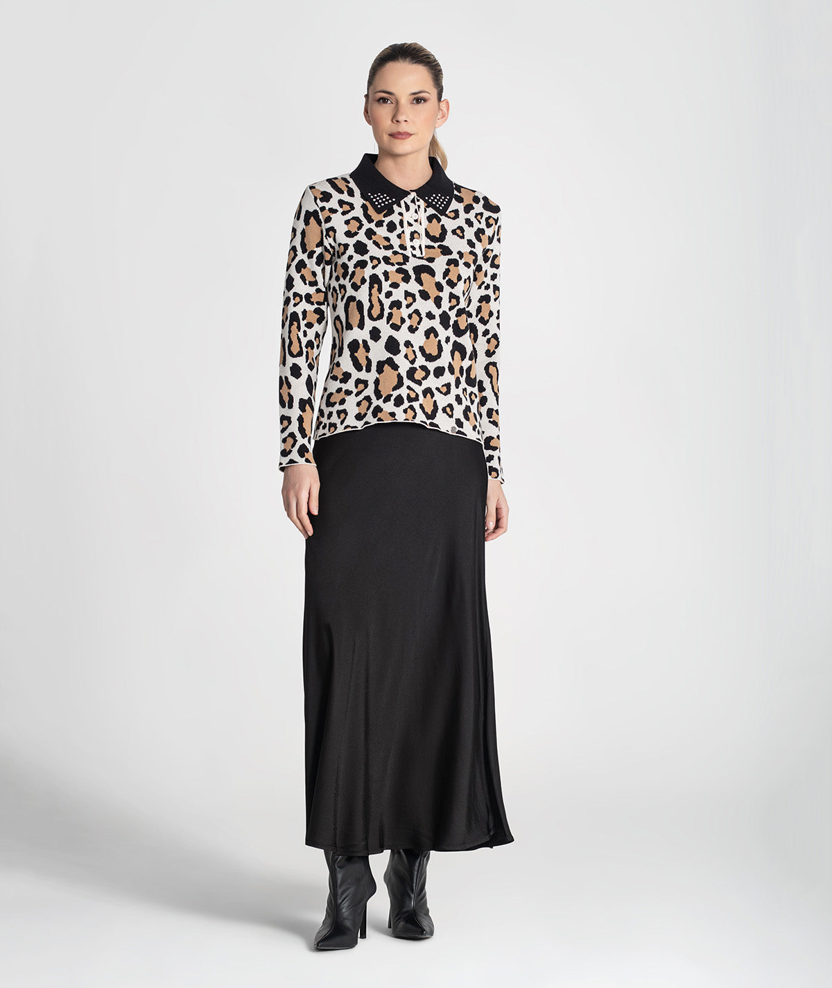 Long skirt with elastic waistband 6425