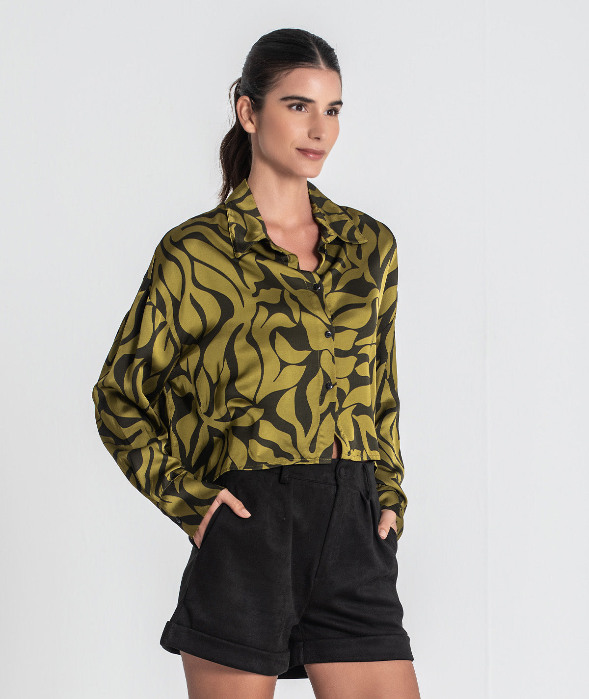 Blusa com padrão floral 6427