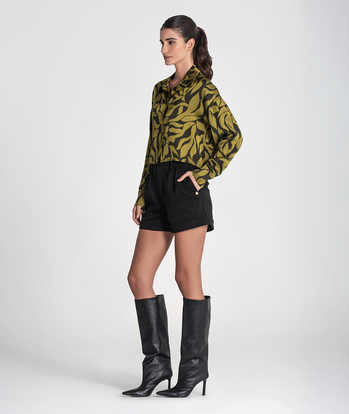 Blusa com padrão floral 6427