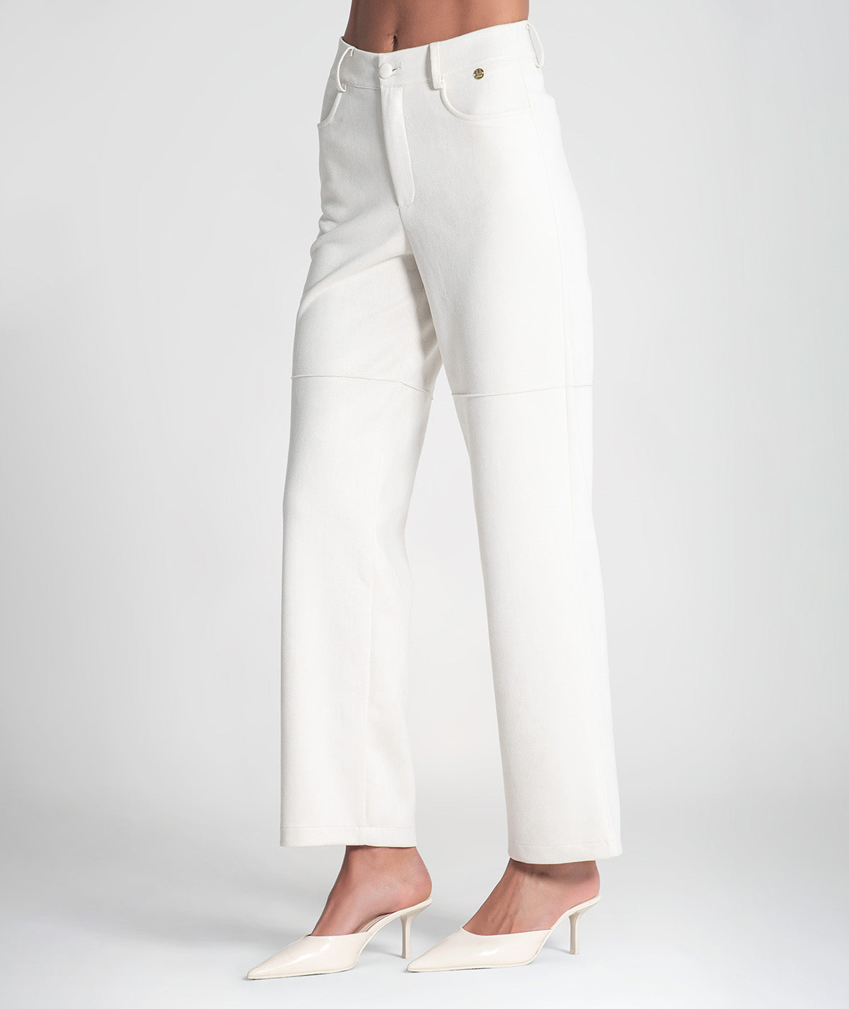 Calças largas com costuras 6442