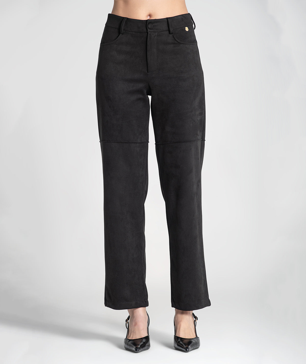 Calças largas com costuras 6442