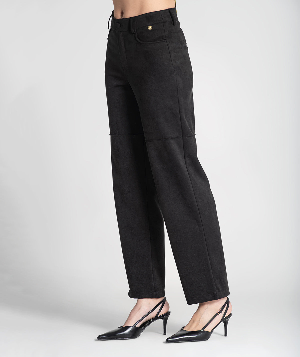 Calças largas com costuras 6442