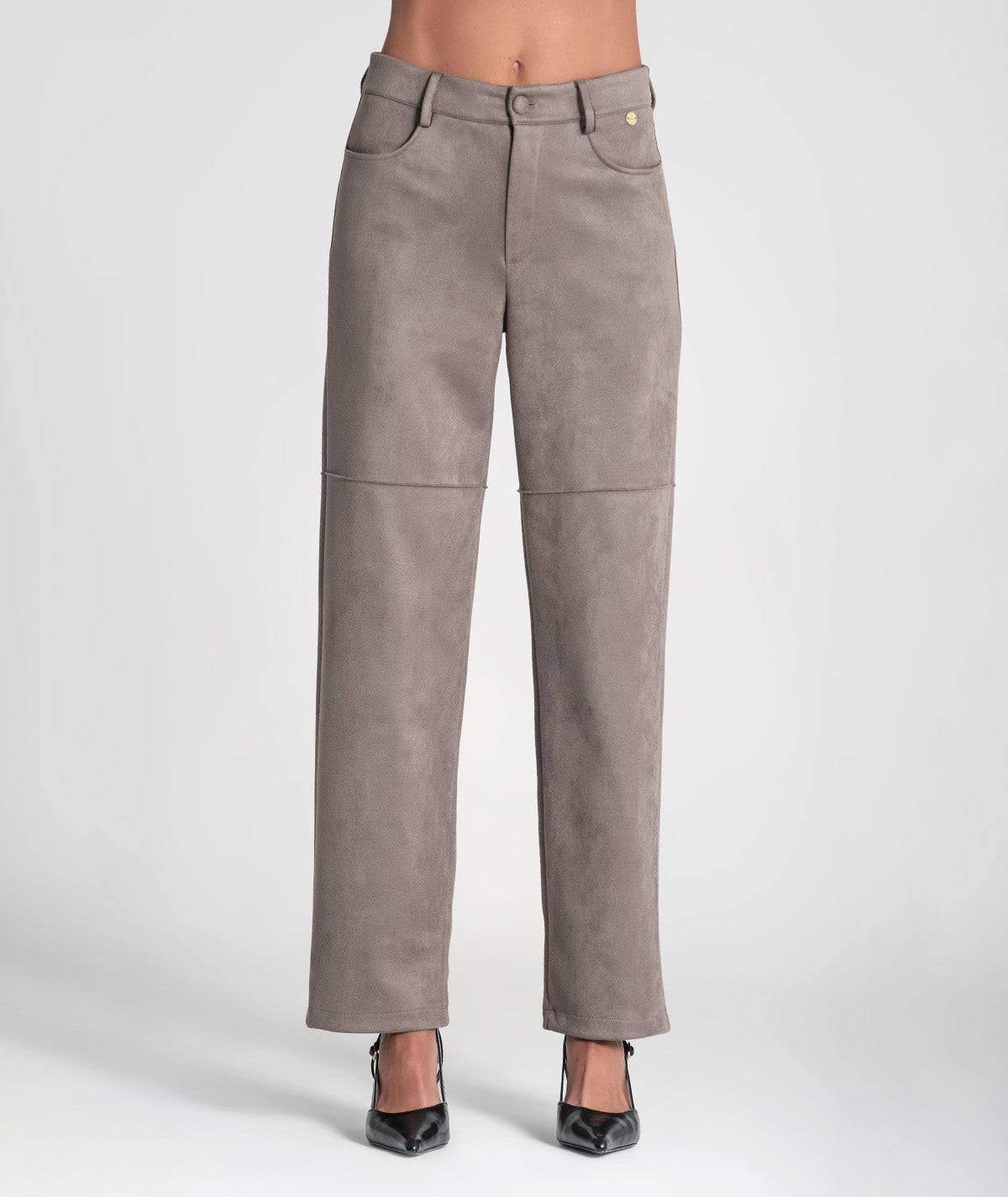 Calças largas com costuras 6442