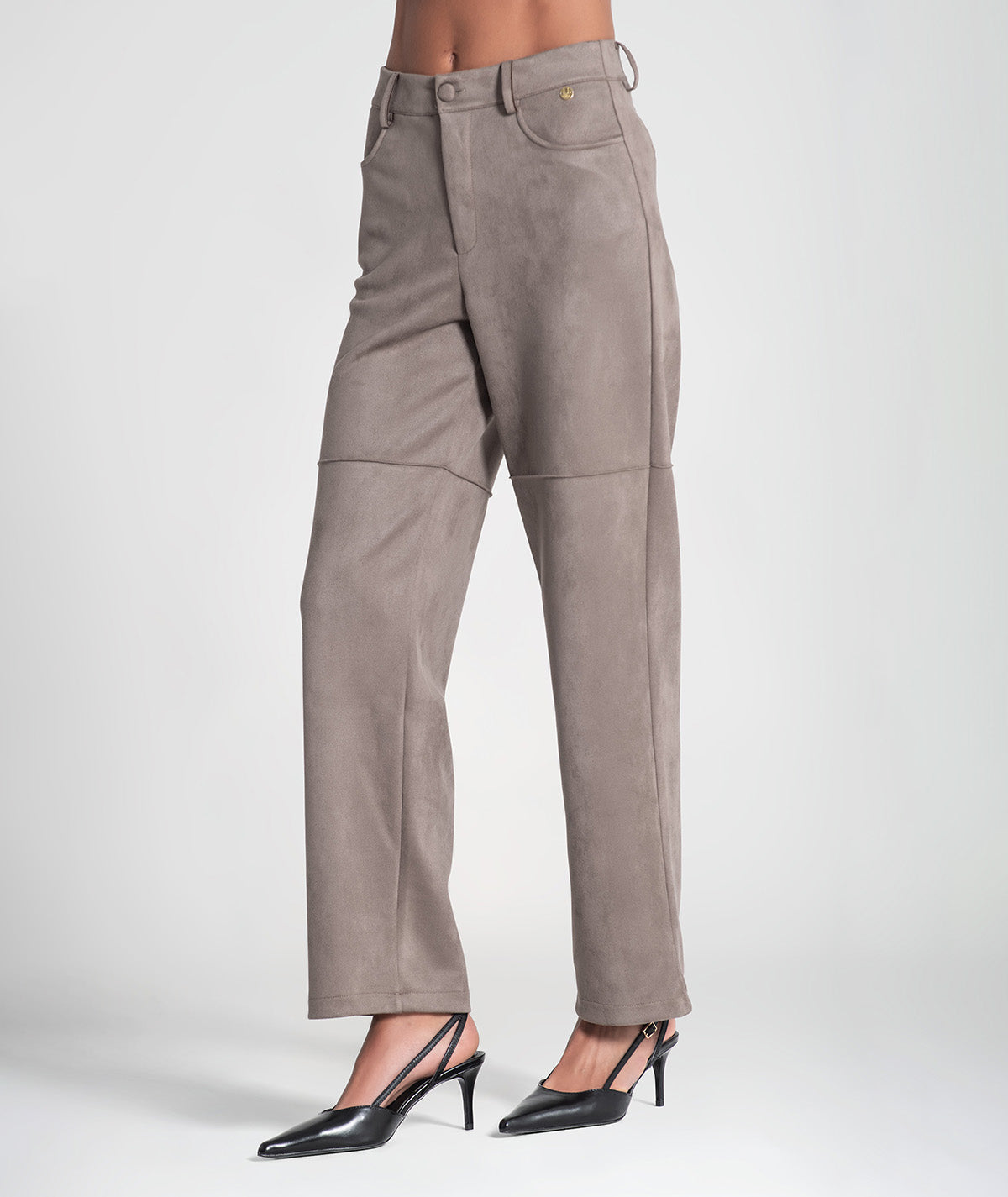 Calças largas com costuras 6442