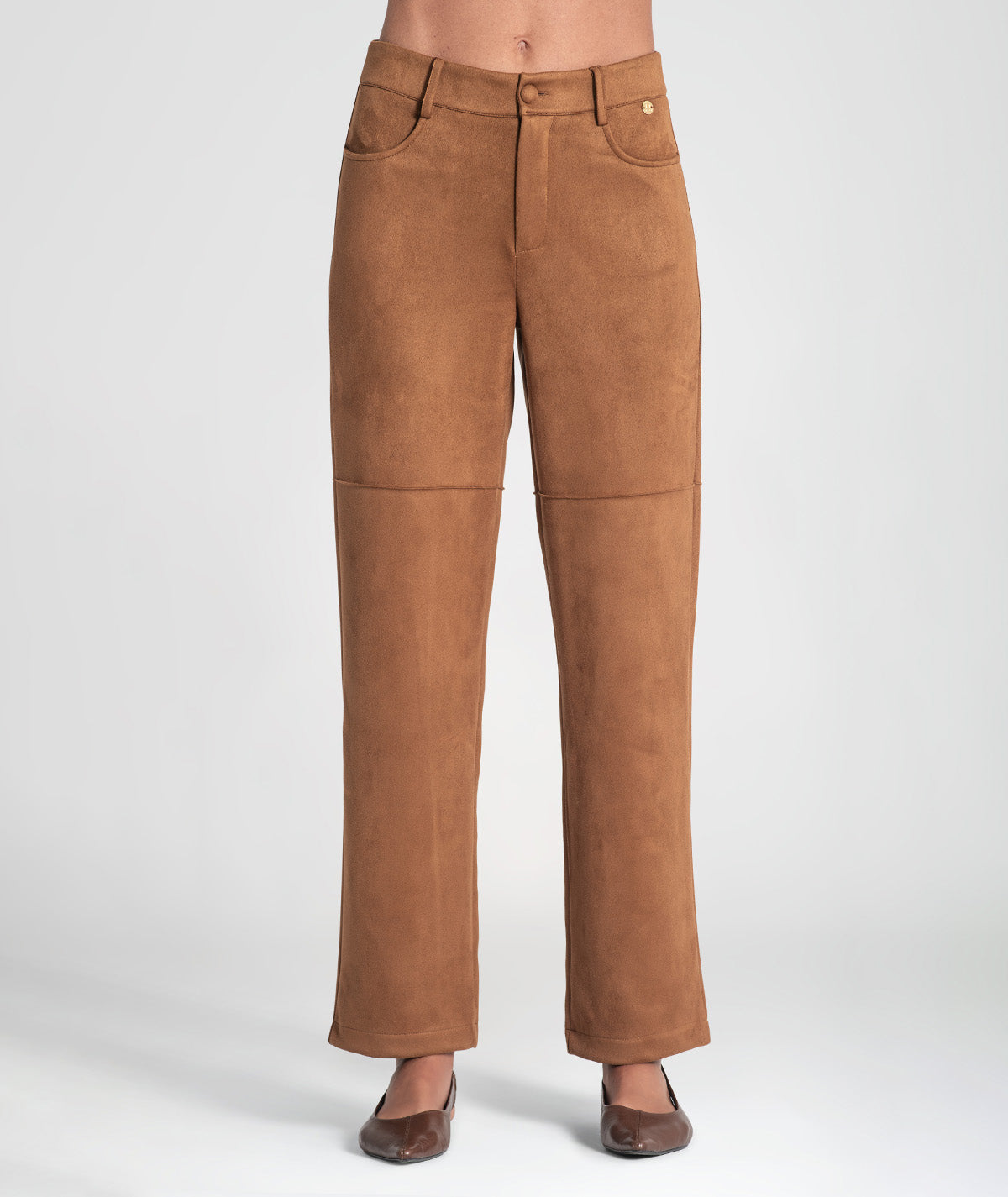 Calças largas com costuras 6442