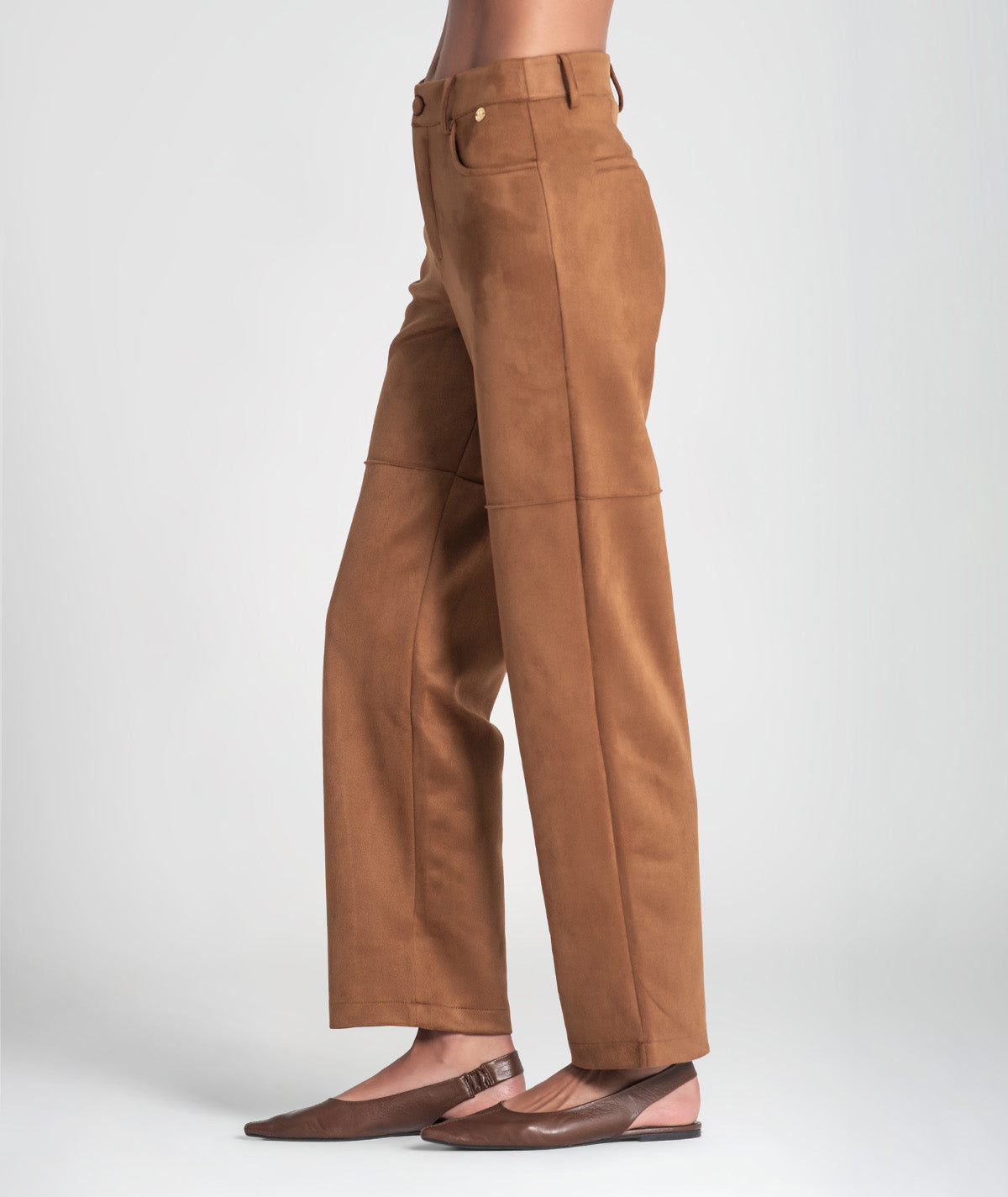 Calças largas com costuras 6442