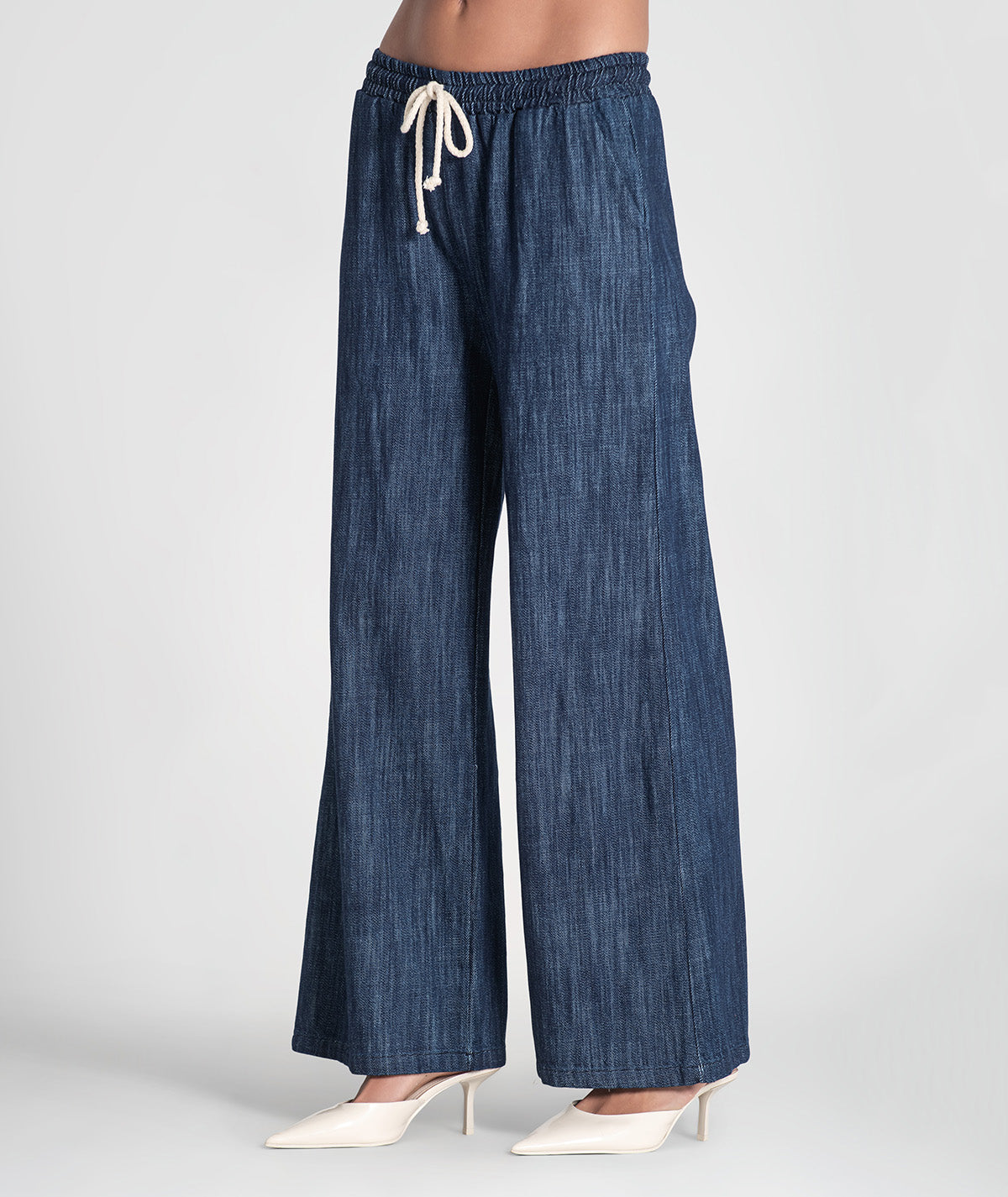 Calças tencel com cordão 6454