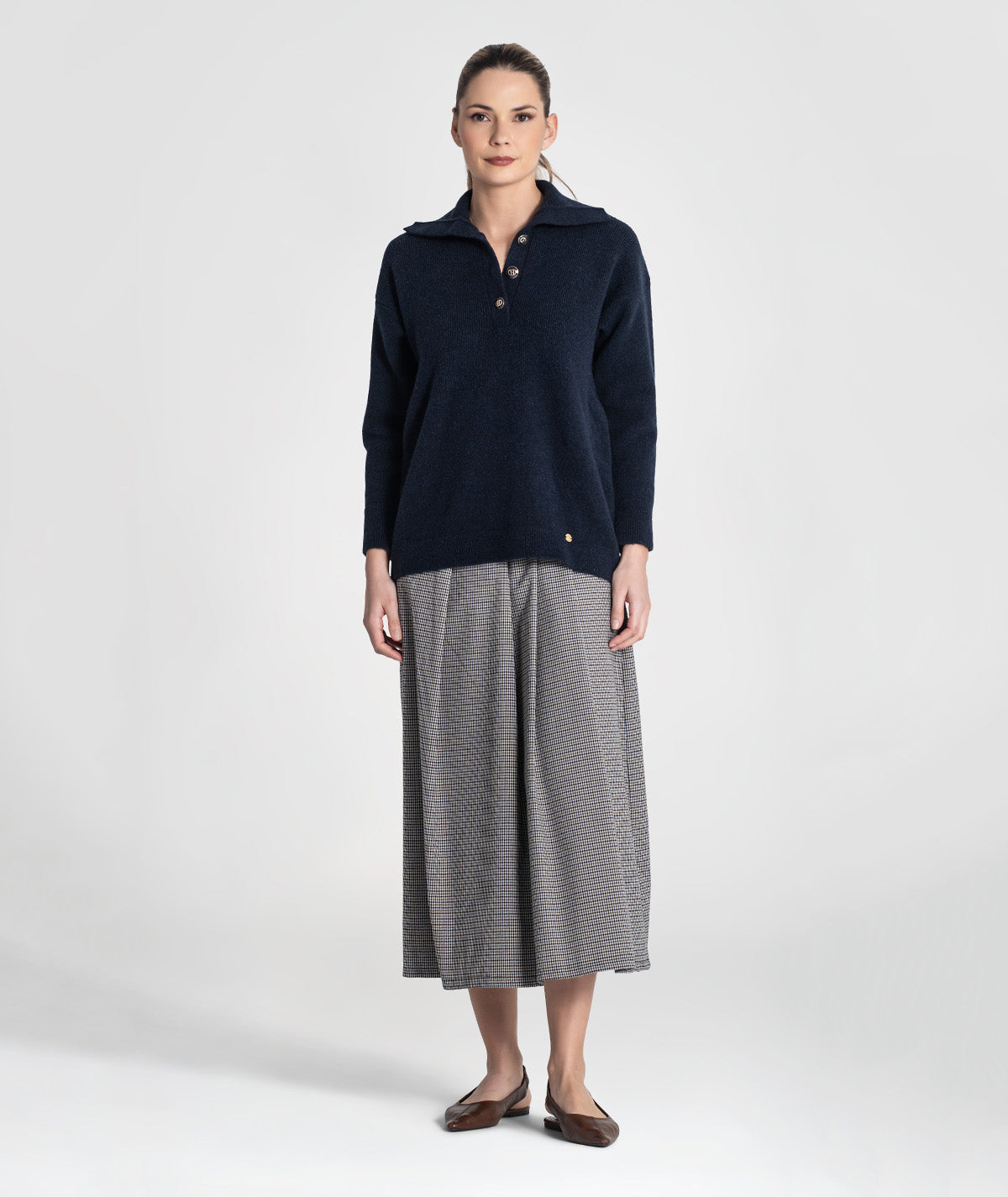 Long pleated skirt 6458