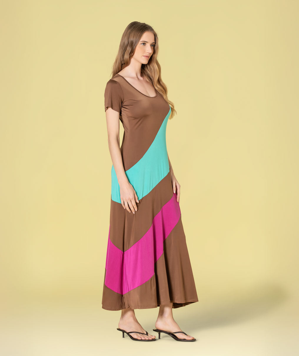 Colorblock dress 6469