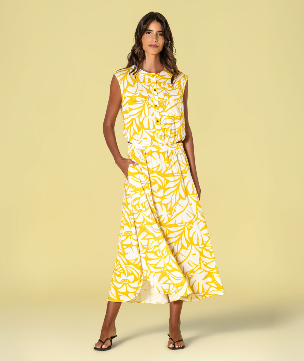 Colete com padrão floral 6471