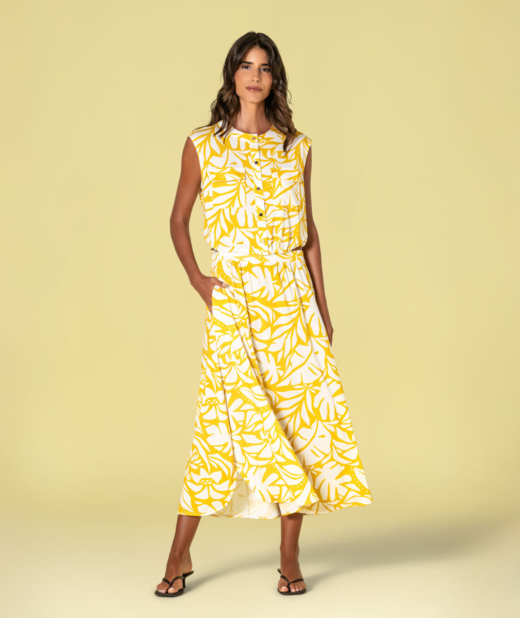 Saia com padrão floral 6472