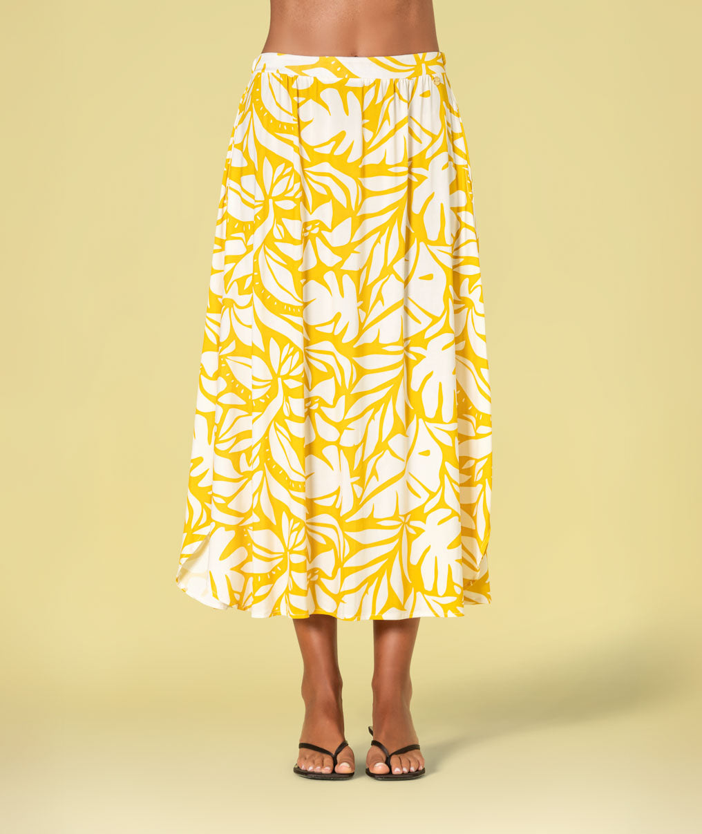 Saia com padrão floral 6472