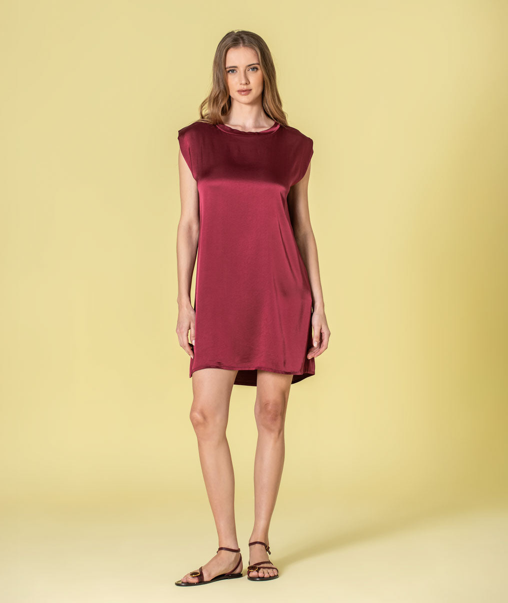 Vestido curto acetinado 6483