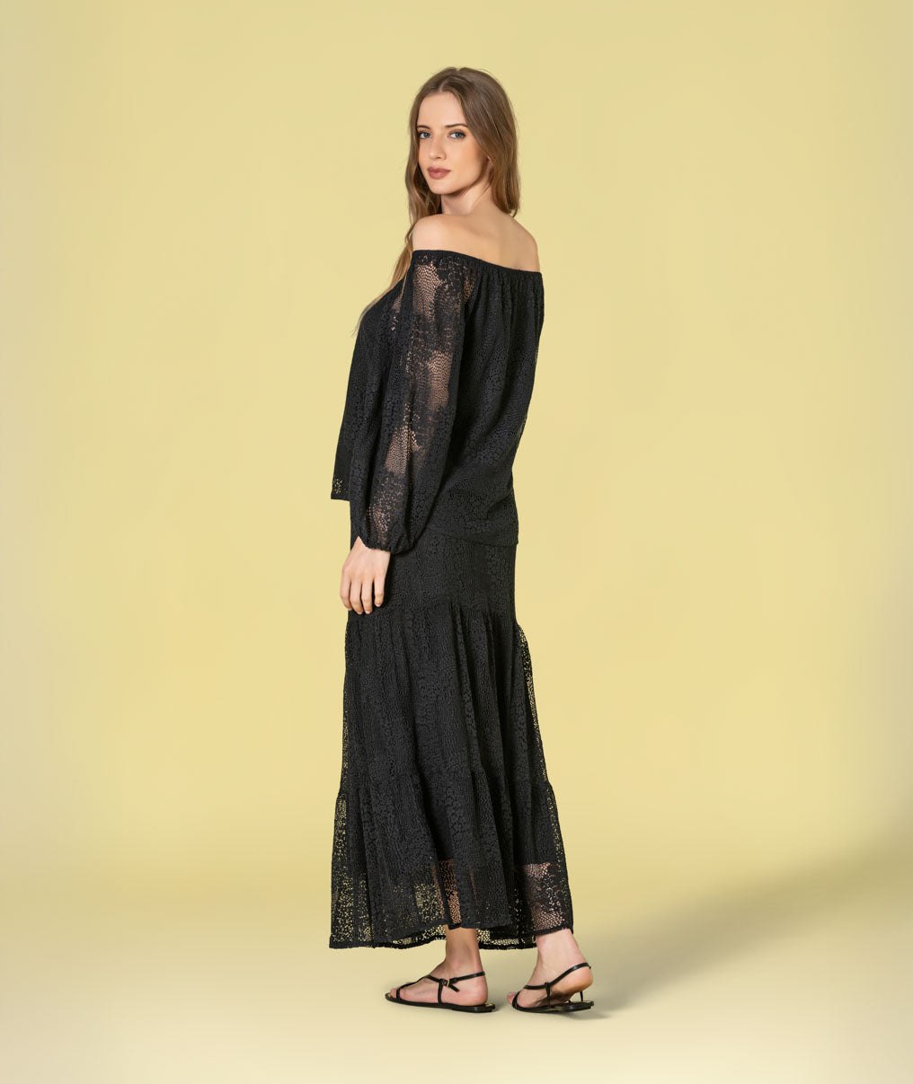 Blusa perfurada com atilhos 6499