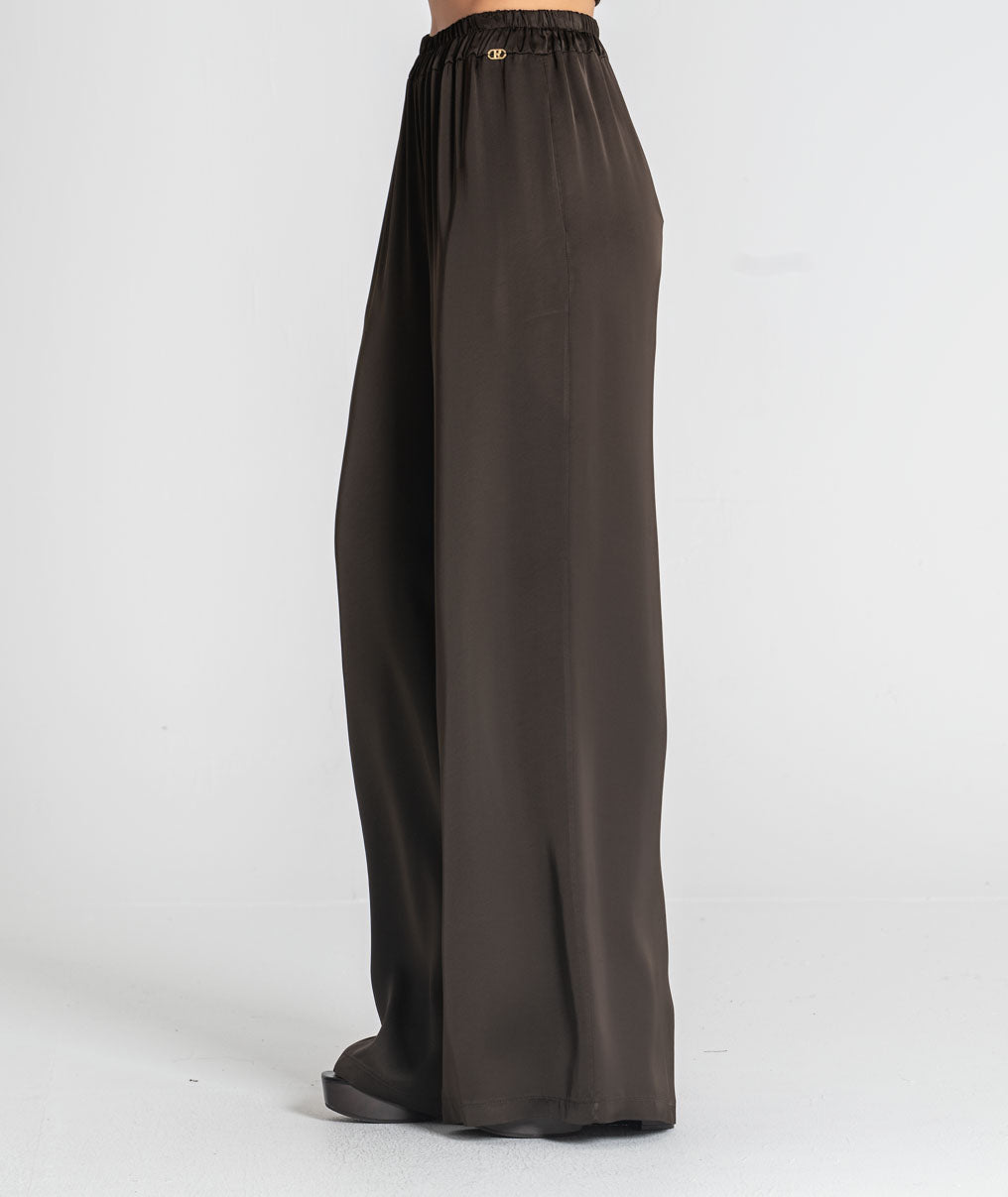 Satin wide-leg trousers 6524