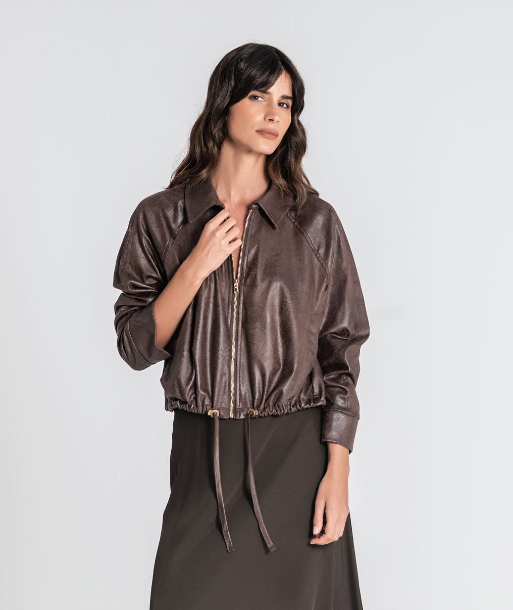 Short jacket with zip 6537