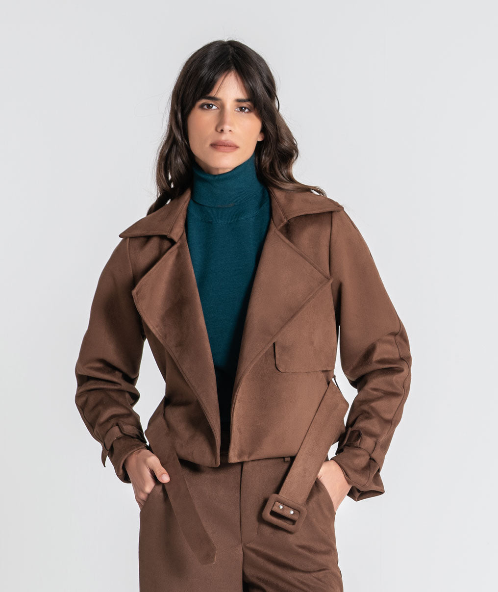 Short belted jacket 6541