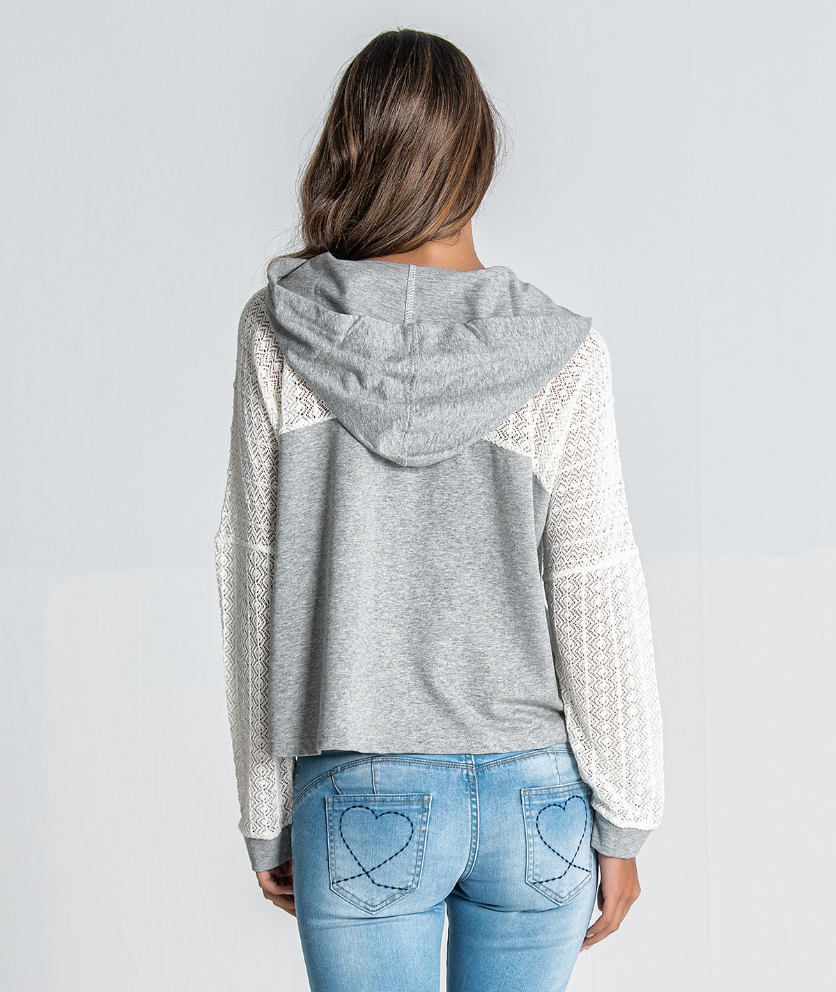 Sweater com detalhe tricot F025