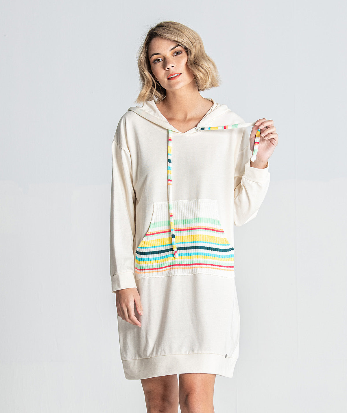 Vestido com bolso tricot F027