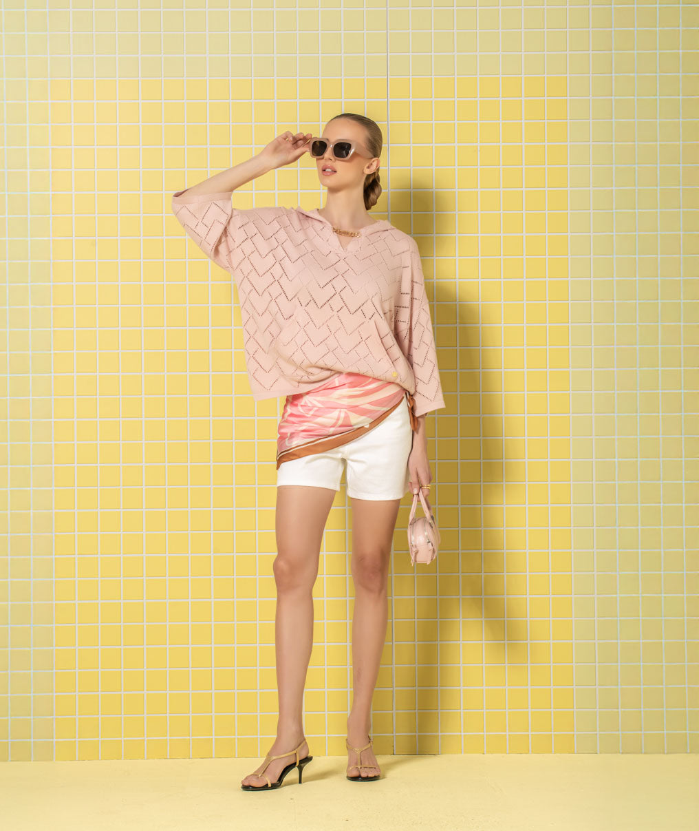 Camisola com corações perfurados 3500