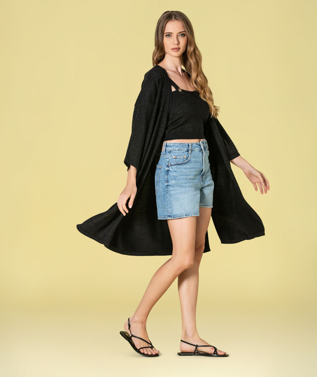 T-shirt com coração dourado T081