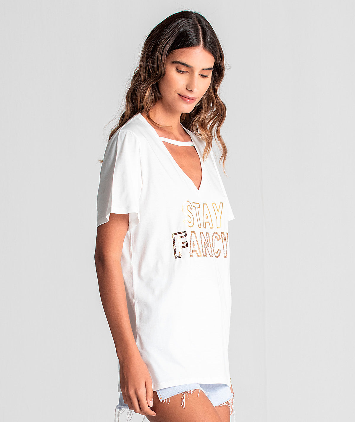 T-shirt motivo stay fancy T070