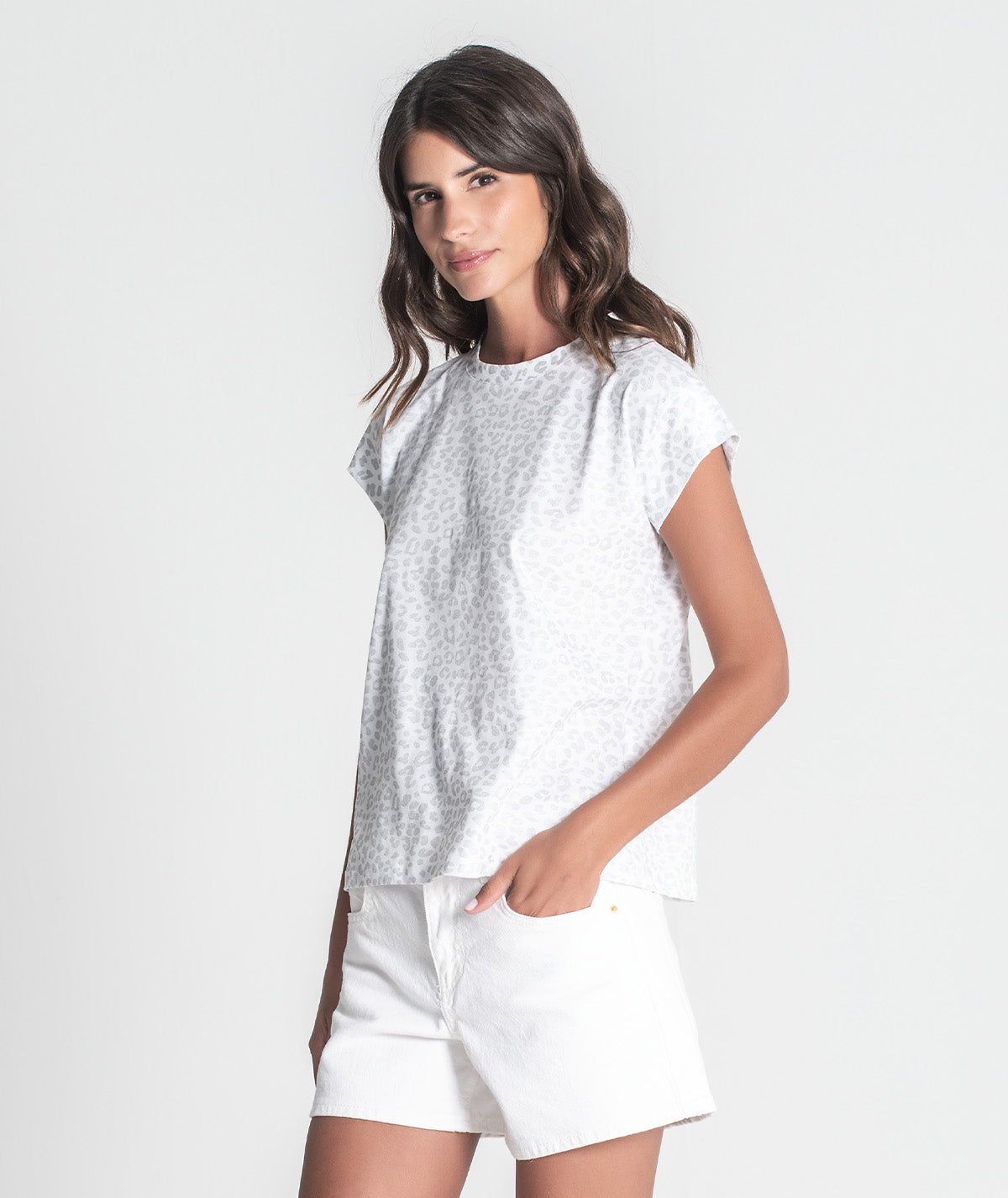 T-shirt foil animal print T086