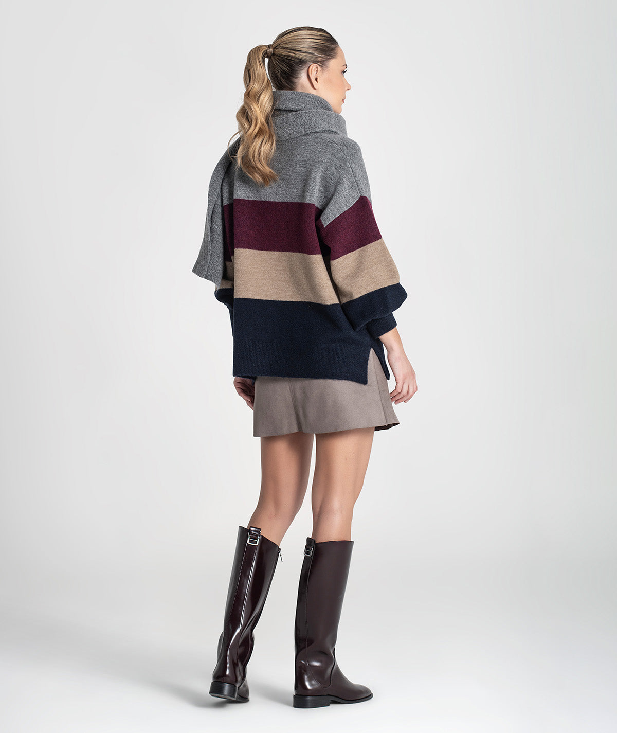Zippered scarf collar A060