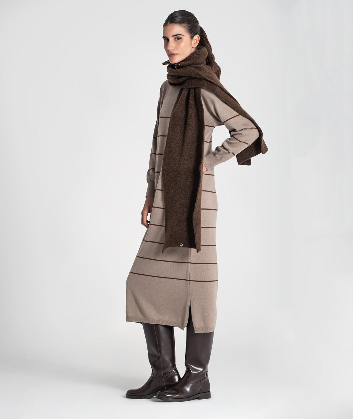 Zippered scarf collar A060