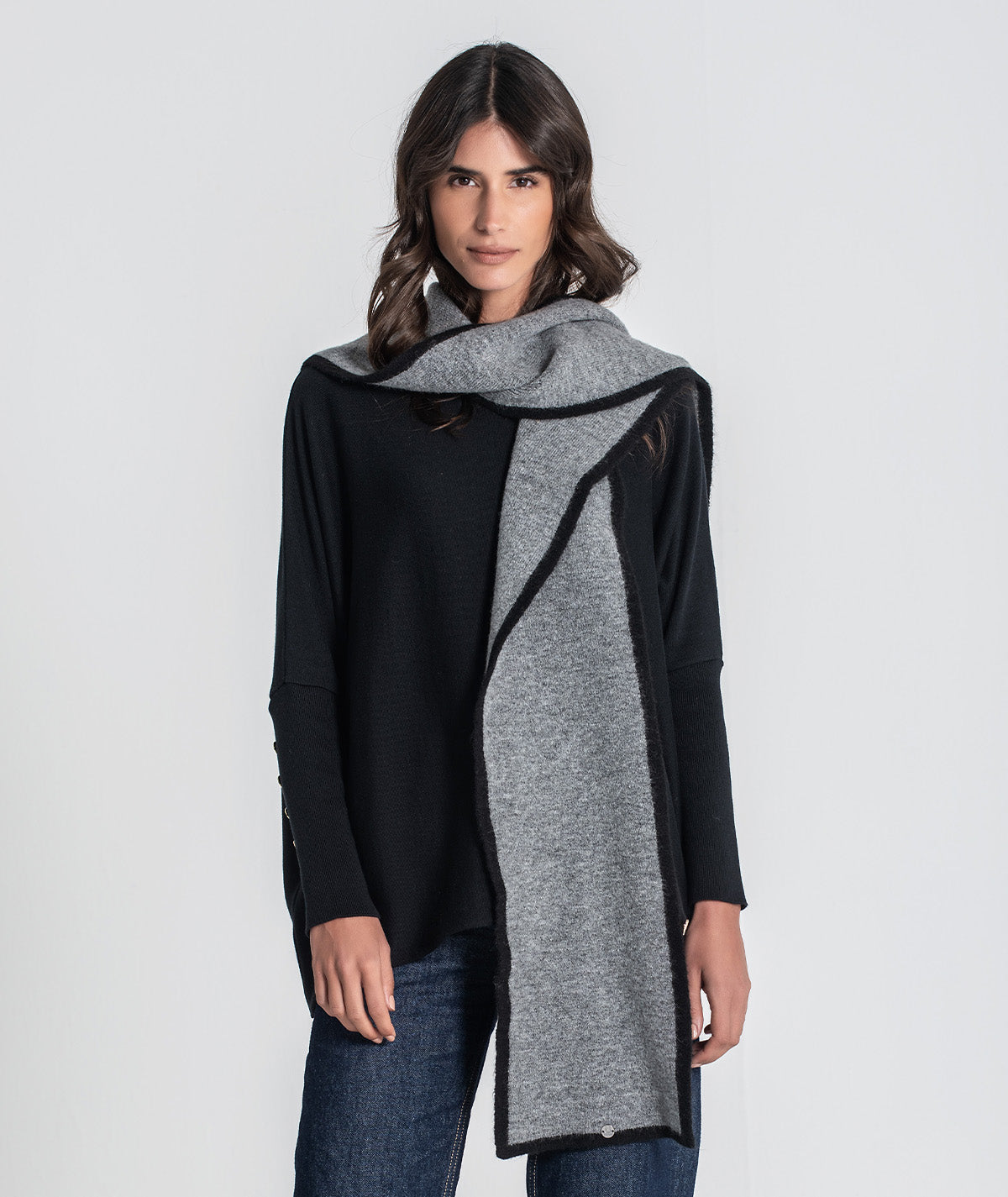 Cachecol com contrastes A061