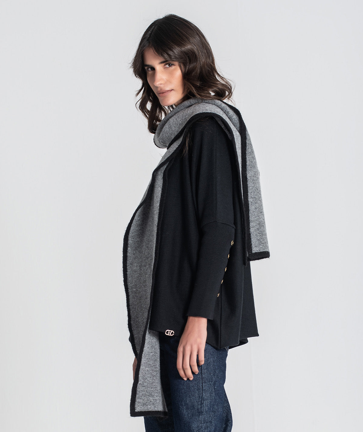 Cachecol com contrastes A061