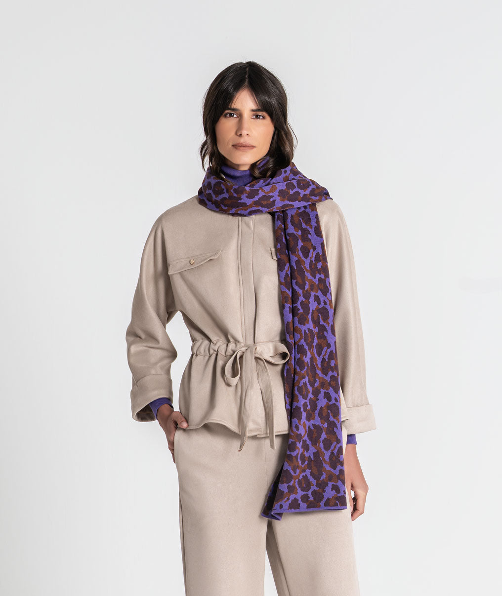Animal print scarf A070