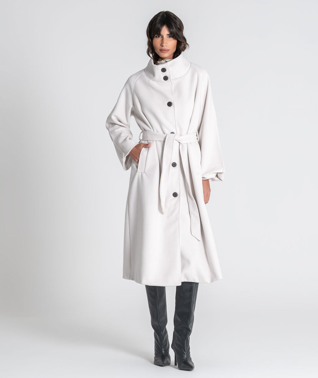 Long coat with belt C207