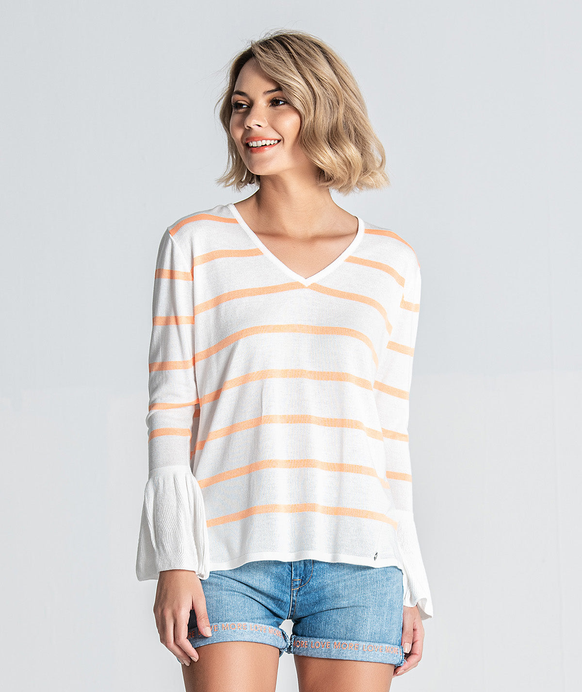 Camisola riscas manga folho 1879