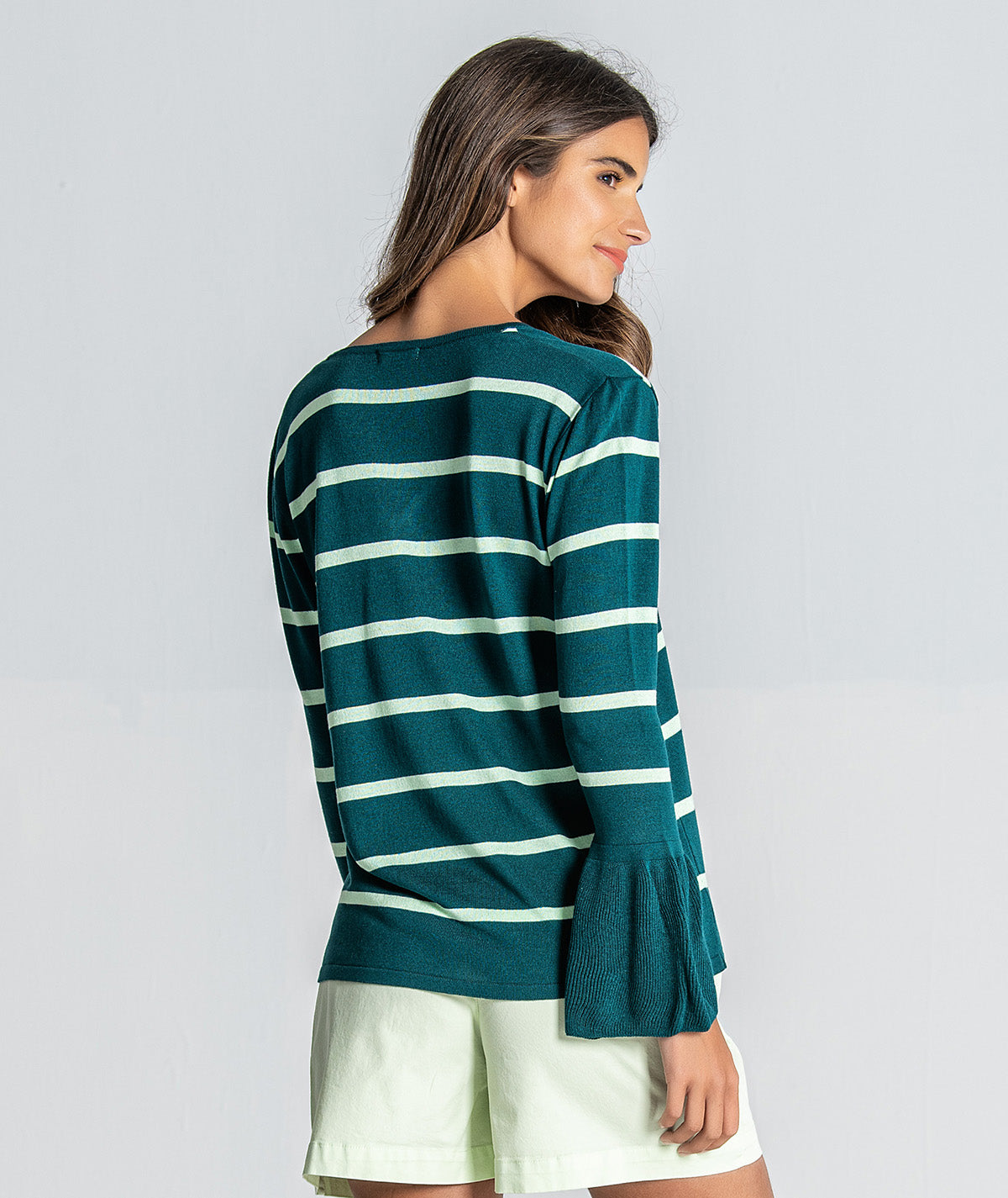 Camisola riscas manga folho 1879
